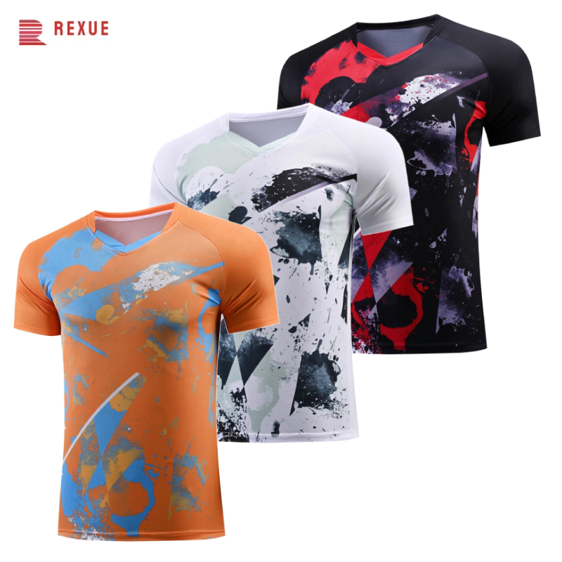 Table Tennis Jersey - Masa Tenisi V Yaka Tişört Erkek