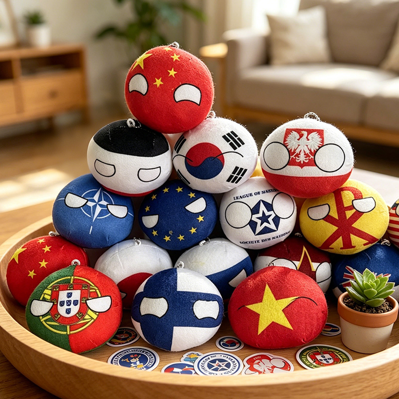 Table Tennis France - 10cm Kawaii Polonya Topu Peluş Oyuncaklar