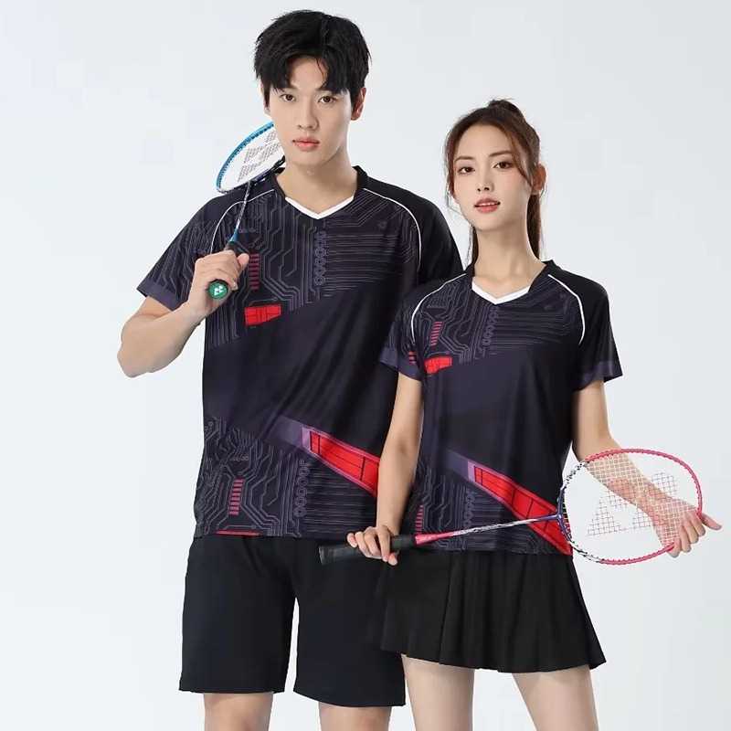 Table Tennis Jersey - Erkekler Badminton Tişörtleri Hızlı Kuruyan Masa