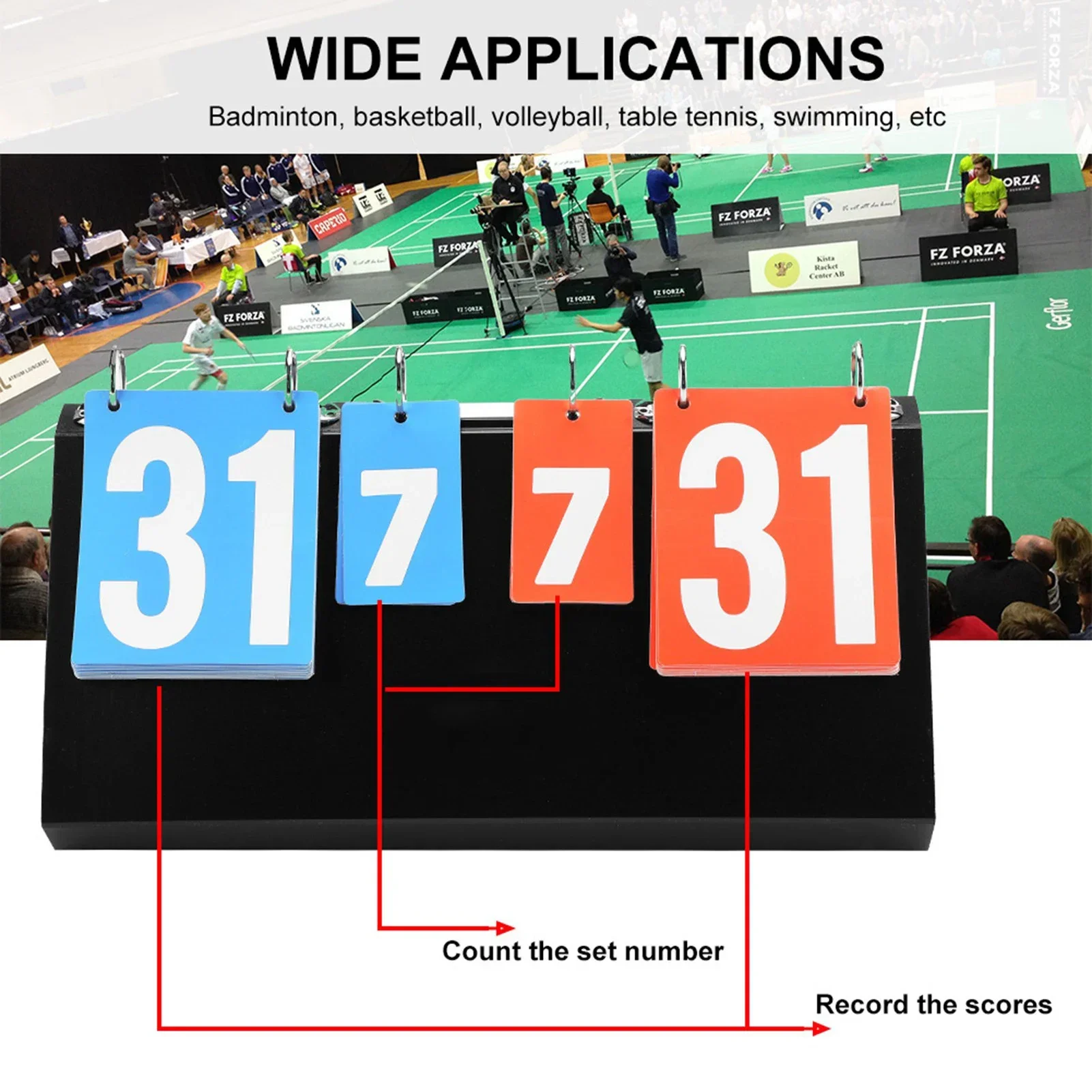 Table Tennis Scoreboard - Masa Tenisi Basketbol Badminton için 4