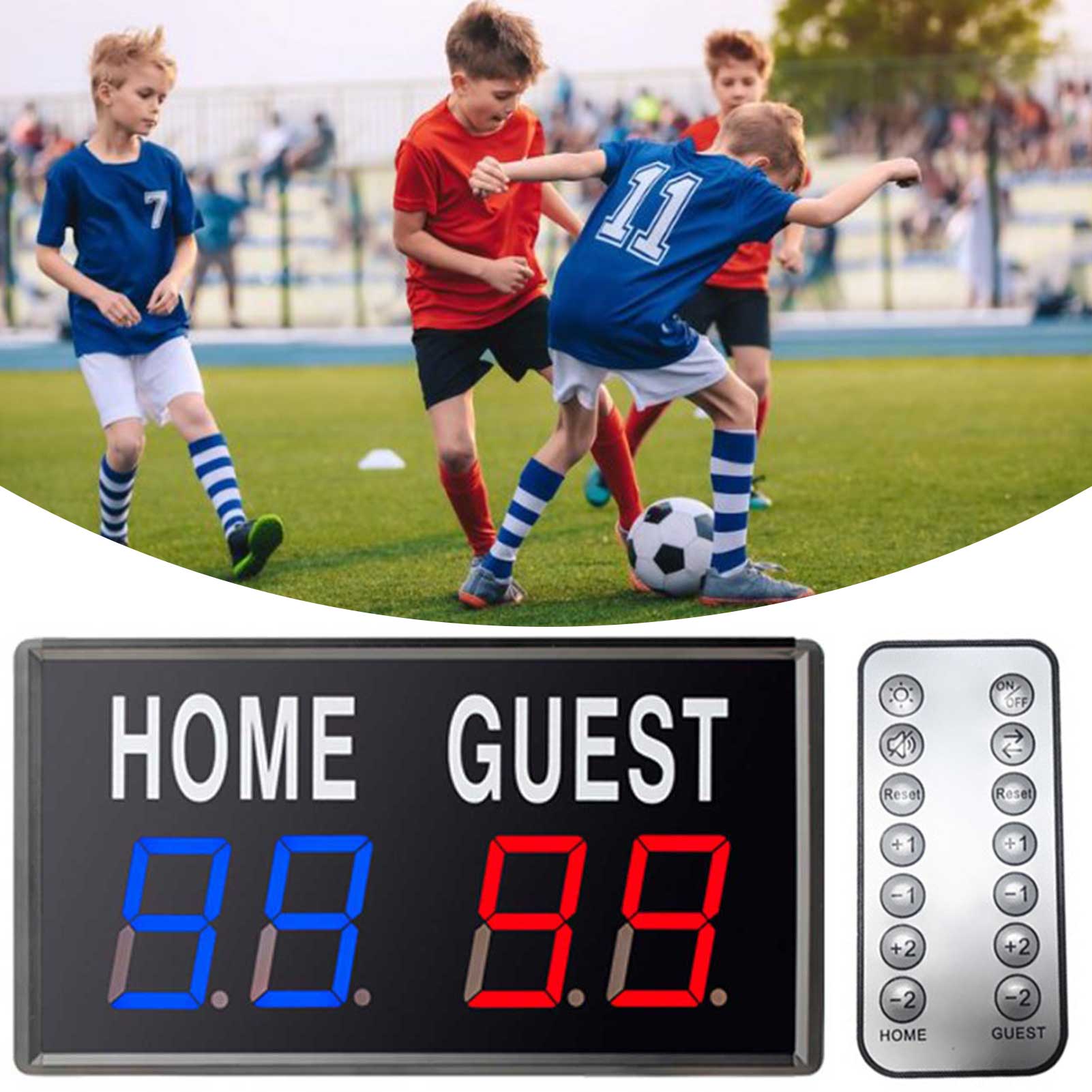 Table Tennis Scoreboard - 4 Haneli LED Elektronik Skor Bekçileri