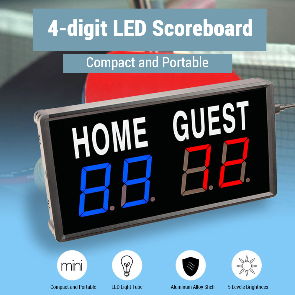 Taşınabilir 4 Haneli LED Skorb - Table Tennis Scoreboard incelemesi ve fiyatı